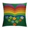 Ulloord St Patricks Day 18x18 Inch Throw pillowcase Green Home Sofa Decor pillowcase Happy Decoration Cushion Cases