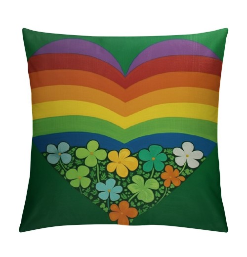 Ulloord St Patricks Day 18x18 Inch Throw pillowcase Green Home Sofa Decor pillowcase Happy Decoration Cushion Cases