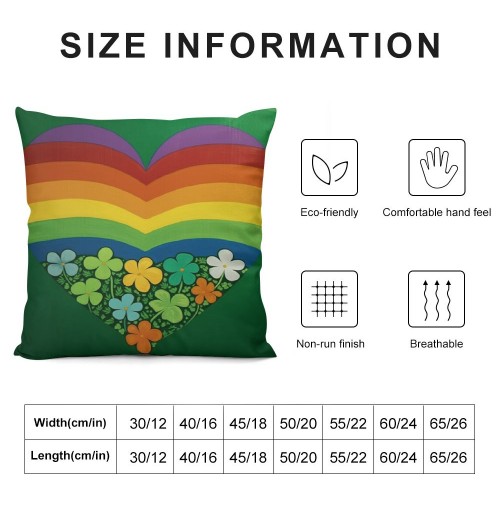 Ulloord St Patricks Day 18x18 Inch Throw pillowcase Green Home Sofa Decor pillowcase Happy Decoration Cushion Cases