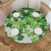 Ulloord St Partricks Day Round Table with Elastic Edged Shamrocks Green Fitted Table s Cover Mat Washable Spill Proof Table Covers for Indoor OutdoorDinning Patio Table