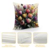 Ulloord Spring pillow Covers, Floral Tulips Striped Bow Farmhouse Decorative Throw pillowcases for Home Sofa Couch Decoration