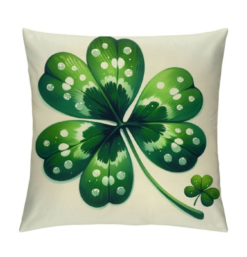 Ulloord St. Patrick's Day pillow Covers, Green Striped Wished Farmhouse Throw pillowcases for Home Sofa Couch Cushion Decoration