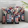 Ulloord Decorations pillow Covers Star and Strip Throw pillows Patriotic pillows Independence Day Decor Cushion Case