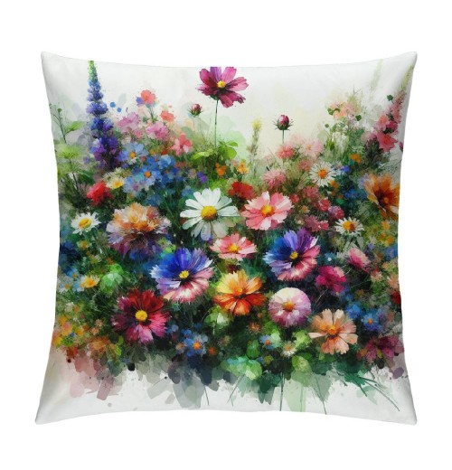 Ulloord Spring pillow Covers Colorful Flowers Butterfly Decorative pillow Cases Decorations Farmhouse Home Decor for Sofa