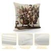 Ulloord Christmas pillow Covers , Striped Wooden Tree Xmas Holiday Decor Decorative Throw Cushion Case Decoration for Home Party Sofa Couch (Brown)