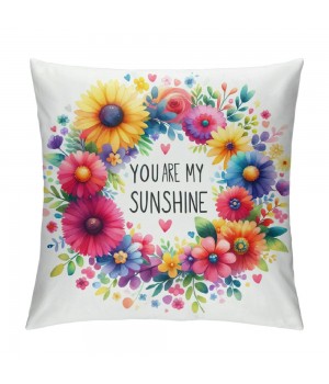 Ulloord Summer pillow Covers Summer Vibers pillows Decorative Throw pillows Summer Decorations Farmhouse Decor Cushion Case for Sofa Couch