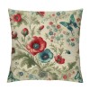 Ulloord Patriotic pillow Cover Flowers Decor Independence Day Decorations Cushion Case for Sofa Couch