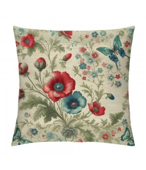 Ulloord Patriotic pillow Cover Flowers Decor Independence Day Decorations Cushion Case for Sofa Couch