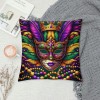 Ulloord Mardi Gras pillow Covers for Home Decorations Decor Happy Mardi Gras Throw pillows Decorative Cushion Cases Mardi Gras Decorations