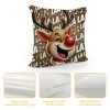 Ulloord Christmas Decorative pillow Covers, Snowman Rustic Winter Holiday Farmhouse Cushion Cases Xmas Decoration for Home Party Sofa Couch