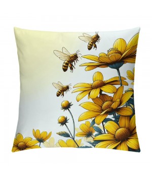 Ulloord pillow Covers Yellow Floral Spring pillows Decorative Throw pillows Cushion Case Floral Decorations Farmhouse Decor for Couch Sofa