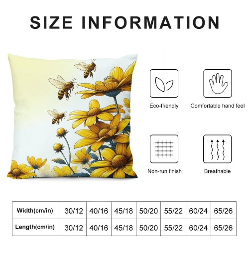 Ulloord pillow Covers Yellow Floral Spring pillows Decorative Throw pillows Cushion Case Floral Decorations Farmhouse Decor for Couch Sofa