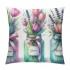 Ulloord Spring pillow Covers, Floral Bloom with Grace Farmhouse Decorative Throw pillowcases for Home Sofa Couch Decoration