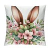 Ulloord Easter pillow Covers Easter Decorations for Home Floral pillows Bunny Easter Buffalo Plaid Eggs Decorative Throw pillows Spring Easter Farmhouse Decor