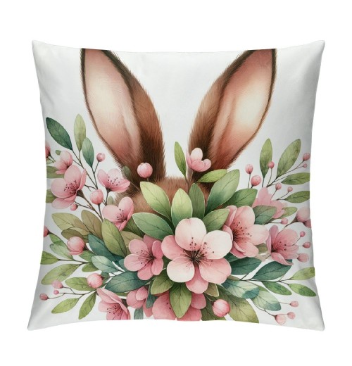 Ulloord Easter pillow Covers Easter Decorations for Home Floral pillows Bunny Easter Buffalo Plaid Eggs Decorative Throw pillows Spring Easter Farmhouse Decor