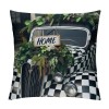 Ulloord Farmhouse pillow Covers Buffalo Plaid Truck Eucalyptus Leaves Home Sweet Home Decorative Throw pillow Covers Spring Farmhouse Decor pillow Case for Sofa Couch