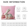 Ulloord pillow Covers, Rabbits Bunny Farmhouse Decorative Throw pillowcases for Home Sofa Couch Decoration