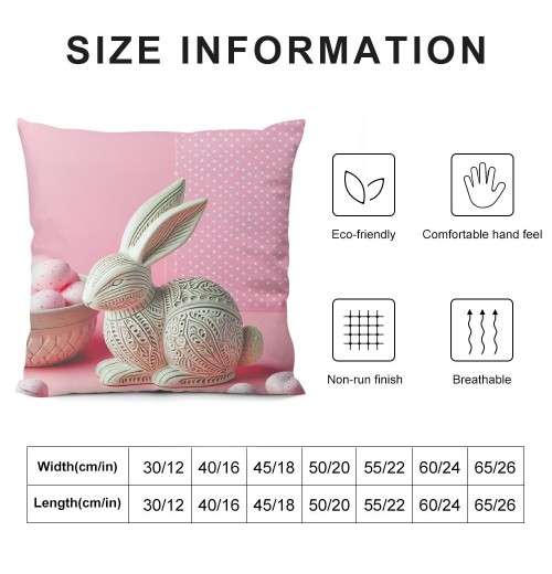 Ulloord pillow Covers, Rabbits Bunny Farmhouse Decorative Throw pillowcases for Home Sofa Couch Decoration