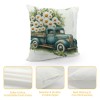 Ulloord pillow Covers Buffalo Plaid Daisy Truck Spring pillows Decorative Throw pillows Light Blue pillowcase Spring Decorations Farmhouse Decor for Sofa