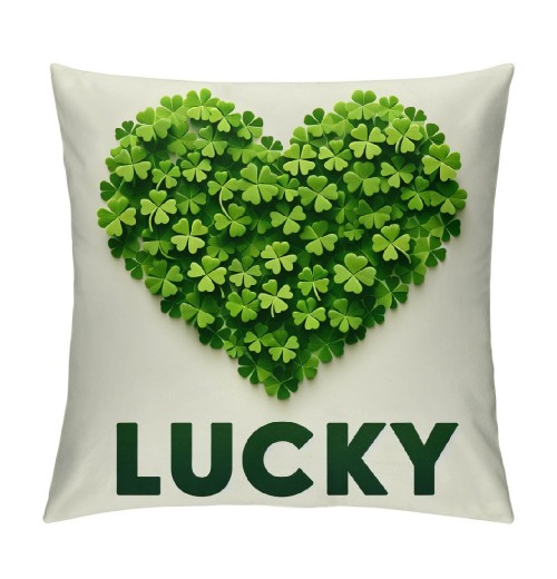 Ulloord St. Patrick's Day pillow Covers, Green Heart Buffalo Plaid Farmhouse Throw pillowcases for Home Sofa Couch Cushion Decoration