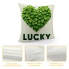 Ulloord St. Patrick's Day pillow Covers, Green Heart Buffalo Plaid Farmhouse Throw pillowcases for Home Sofa Couch Cushion Decoration