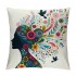 Ulloord  Throw pillow Covers Flower Butterfly Girl Square Decorative pillowcase Throw pillow Cushion Cover