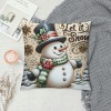 Ulloord Throw pillow Covers Christmas pillow Cover Vintage Xmas Outdoor Decorative pillow Cases Home pillowcase Cushion Cover for Sofa