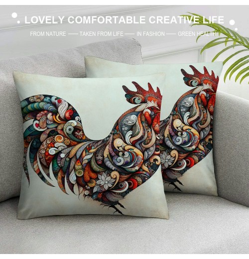 Ulloord Smilayrd Vintage Farm Animal Farmhouse Decorative pillow Covers Wood Flower&nbsp; Throw pillow Case Rustic pillows Cover Cushion Cover Outdoor Decor