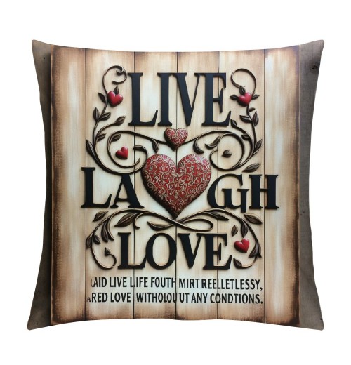 Ulloord pillow Covers Vintage Throw pillowcase Heart Pattern Cushion Covers Square Decorative Outdoor Indoor Home