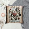 Ulloord pillow Covers Vintage Throw pillowcase Heart Pattern Cushion Covers Square Decorative Outdoor Indoor Home