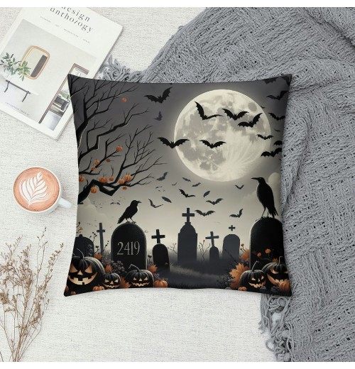 Ulloord Throw pillow Covers Halloween Skull Vintage&nbsp;Mediaeval Style&nbsp;Retro Home Decorative pillow Case &nbsp; Design Cushion Cover