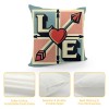 Ulloord &nbsp;Valentine's Day Love Throw pillow Covers Red Heart Decorative pillow Cover Wedding pillow Case Cushion Cover for Sofa Couch Bedroom Decoration