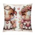 Ulloord Throw pillow Covers Two Lovely Cow Farmhouse pillows Cover Flower with Heart Valentine Decor Cushion Cover Super Soft pillow Case Valentine Gift for Sofa Couch