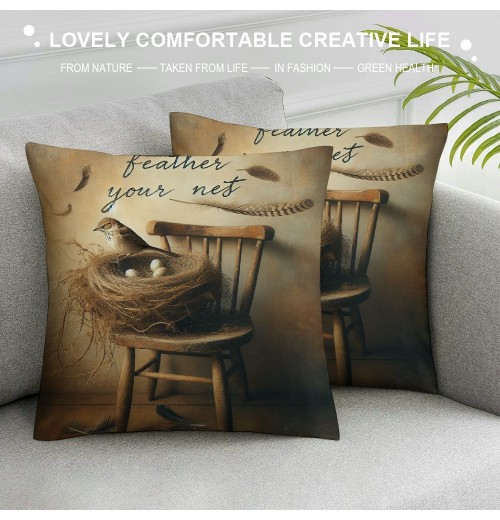 Vintage Throw pillow Covers Rustic Farmhouse pillows Cushion Cover Outdoor Decorative pillow case for Home Couch Bed Car