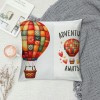  Throw pillow Cover Watercolor Hot Air Balloon Decorative pillow Covers Cushion Cover Decor Home Sofa