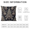 Merry Christmas Trees Black White Throw pillow Covers Winter Xmas Square Decorative pillow Cases Cushion Cover Outdoor Decorations Sofa