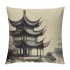 Ulloord Chinese Painting Throw pillow Covers Lake Willow Pine Pavilion Plum Blossom pillow Case Cushion Cover&nbsp;Traditional&nbsp;Chinese Culture Home Decorative pillowcases 