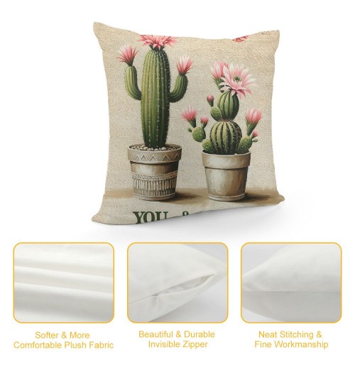 Ulloord Succulents Cactus pillow Covers Words Decorative Throw pillow Case Cushion Cover