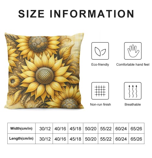 Ulloord Hello Summer Sunflower pillow Covers Yellow Flower Sunshine Black and White Buffalo Plaid Stripes Farmhouse Decorative Throw pillow Cases Cushion Covers for Sofa Couch