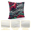 Ulloord Vintage Throw pillow Covers Merry Christmas with Xmas Flower Decor pillow Cover pillow Case Cushion Cover for Sofa