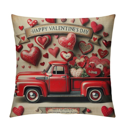  Vintage Wood&nbsp;Valentines Throw pillow Covers Happy Valentine's Day Quote pillow Case Retro Farmhouse pillow Cover Love Gift Cushion Cover for Couch