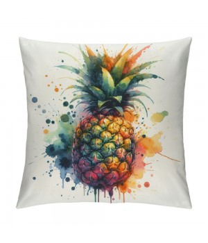 Ulloord Watercolor Pineapple Plant Farmhouse pillow Cover&nbsp;Ripe Pineapple Decorative Throw pillows Cover Super Soft Summer Cushion Cover Decor Couch Patio