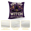 Ulloord  Halloween Magic Witch Hat Throw pillow Cover Happy Halloween pillow Case Square Decorative Cushion Cover for Home Sofa Couch pillowcase&nbsp;(Witch)