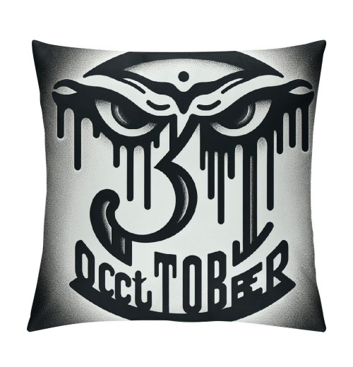  Halloween October 31 pillow Case Cushion Cover Square Throw pillow Cover Decor Couch Sofa Bed