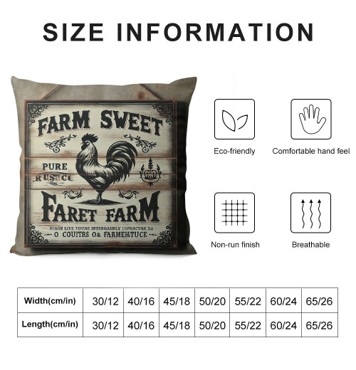  Farmhouse pillow Covers Vintage Wood Background Animal Decor Rustic pillow Case Farm Sweet Farm Lettering Cushion Cover Decor Sofa