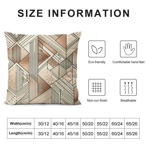 Ulloord &nbsp; Throw pillow Covers pillow Case&nbsp;Geometric Figure Decorative pillow Covers Square Math Theme Cushion Cover Home Decor for Sofa Bed