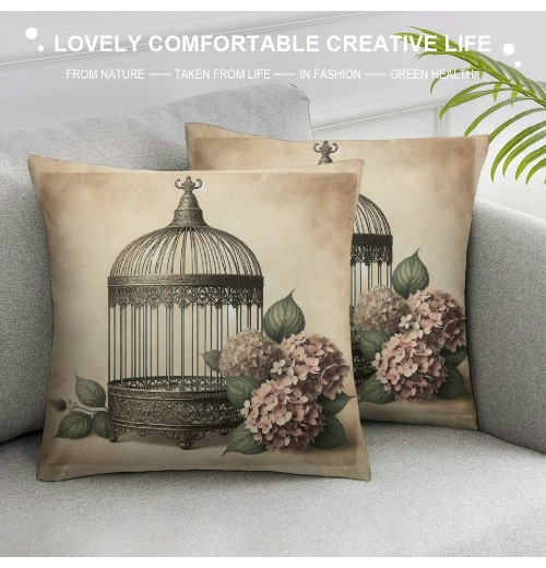  Vintage Rustic pillow Covers Flower Butterfly Decor pillow Covers Floral with&nbsp; Decorative pillow Case Cushions Covers for Sofa Bed Car