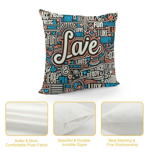  I Like Love Decorative pillow Covers Quote Throw pillow Case Cushion Cover Square Couch Decor Cushion pillowcase