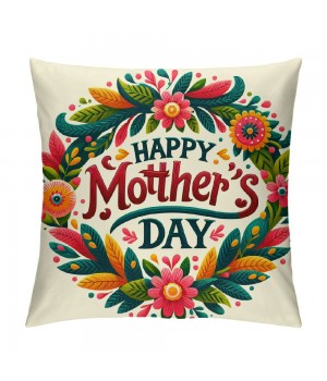  Happy Mother's Day pillow Cover Decorative pillow Covers Best Wishes Cushion Cover for Women Gift Home Sofa Car