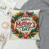  Happy Mother's Day pillow Cover Decorative pillow Covers Best Wishes Cushion Cover for Women Gift Home Sofa Car